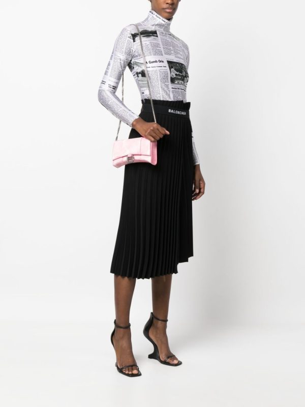 Balenciaga Hourglass denim chain wallet bag - Image 2