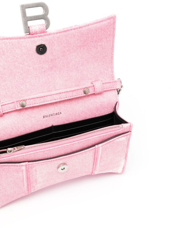 Balenciaga Hourglass denim chain wallet bag - Image 5