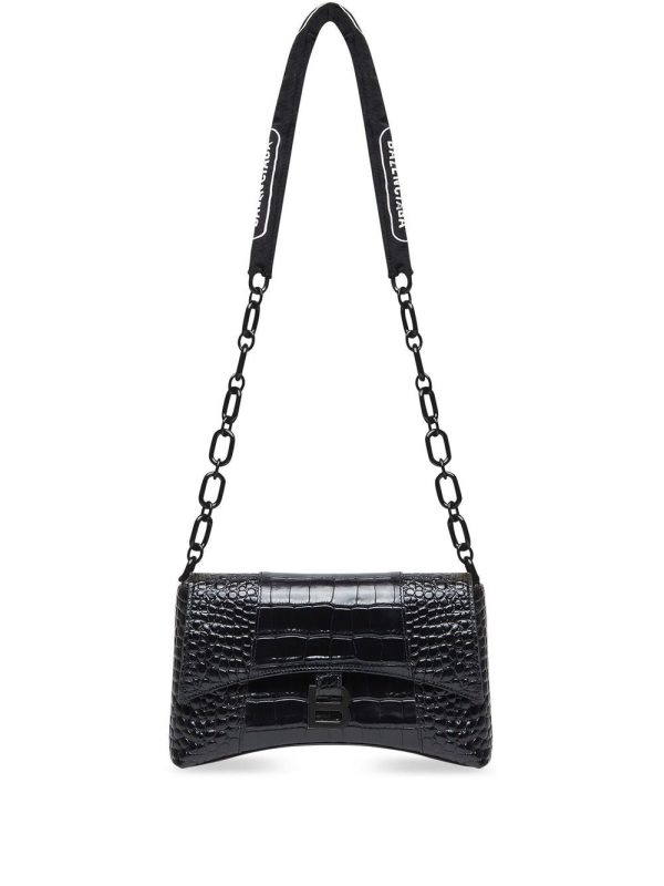 Balenciaga Hourglass crocodile crossbody bag