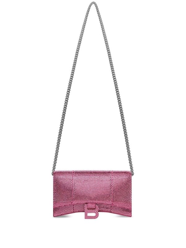 Balenciaga Hourglass rhinestone wallet bag