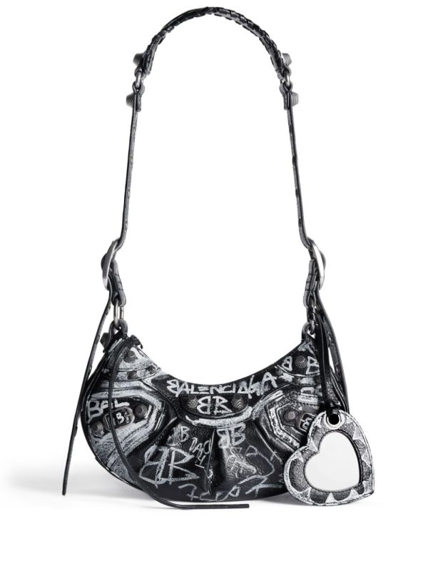 Balenciaga Le Cagole graffiti shoulder bag