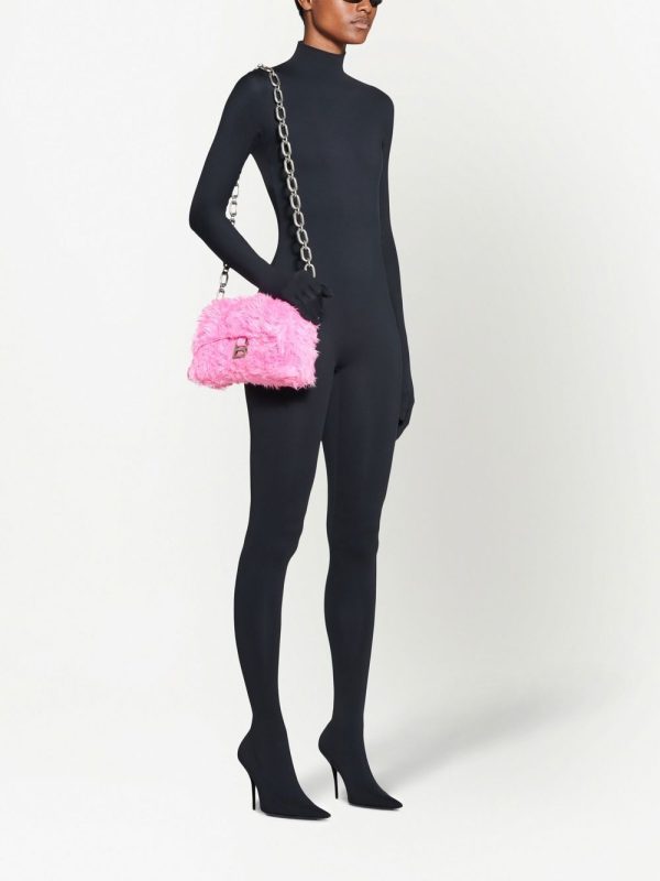Balenciaga faux-fur Downtown shoulder bag - Image 2