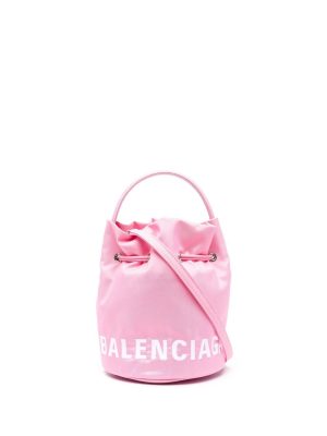 Balenciaga Wheel XS logo-embroidered bucket bag