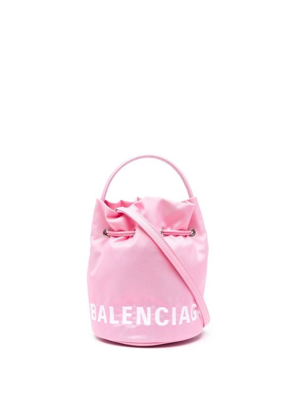 Balenciaga Wheel XS logo-embroidered bucket bag