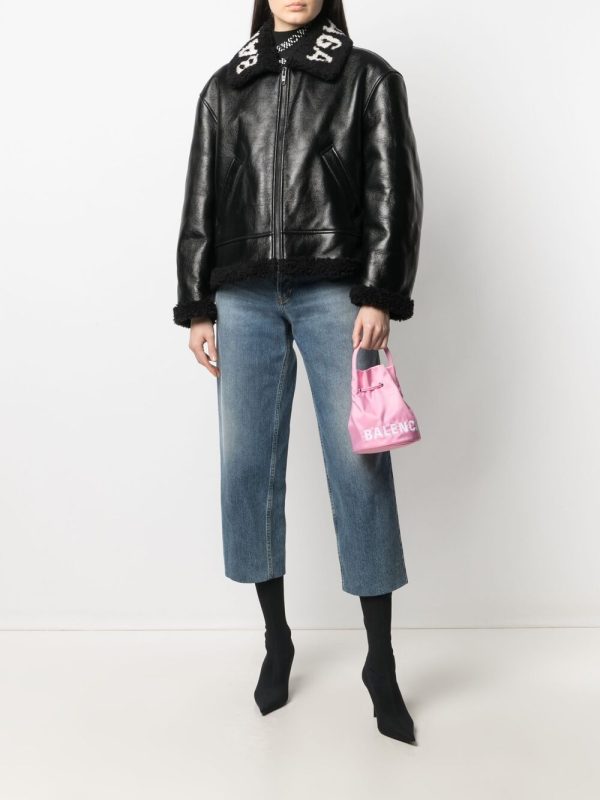 Balenciaga Wheel XS logo-embroidered bucket bag - Image 2