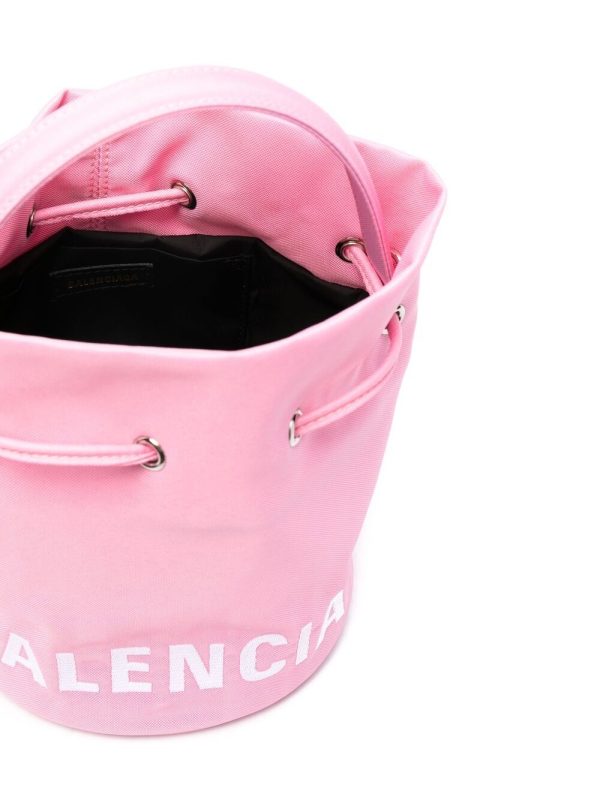 Balenciaga Wheel XS logo-embroidered bucket bag - Image 5