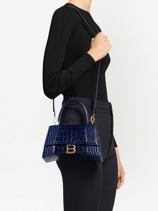 Balenciaga small Hourglass crocodile effect bag - Image 2