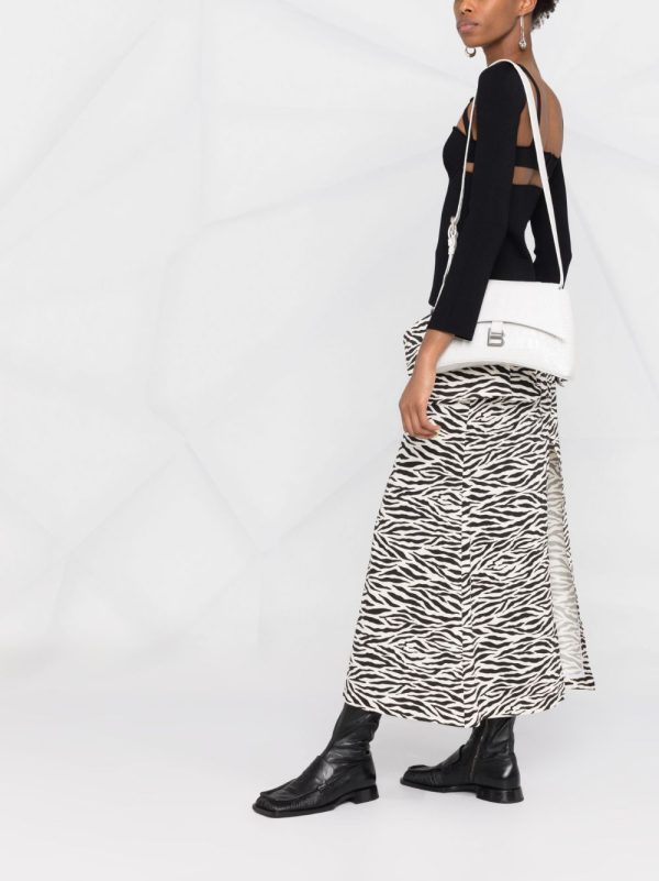 Balenciaga small Hourglass crocodile-effect shoulder bag - Image 2