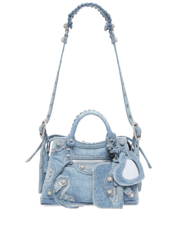 Balenciaga Neo Cagole XS denim tote