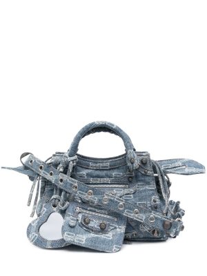 Balenciaga Neo Cagole denim tote bag