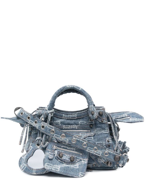 Balenciaga Neo Cagole denim tote bag