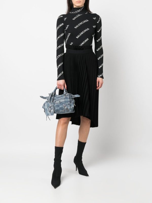 Balenciaga Neo Cagole denim tote bag - Image 2