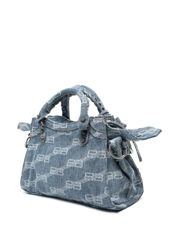 Balenciaga Neo Cagole denim tote bag - Image 3
