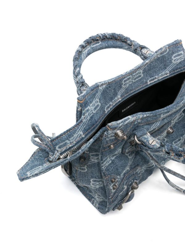 Balenciaga Neo Cagole denim tote bag - Image 5