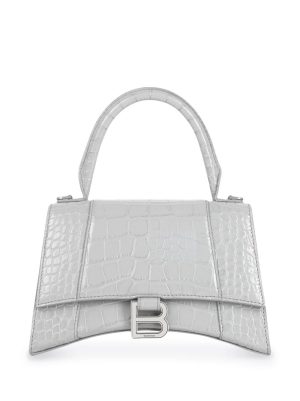 Balenciaga small Hourglass crocodile-effect tote bag