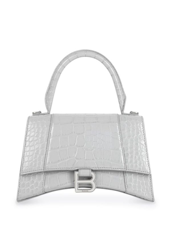 Balenciaga small Hourglass crocodile-effect tote bag