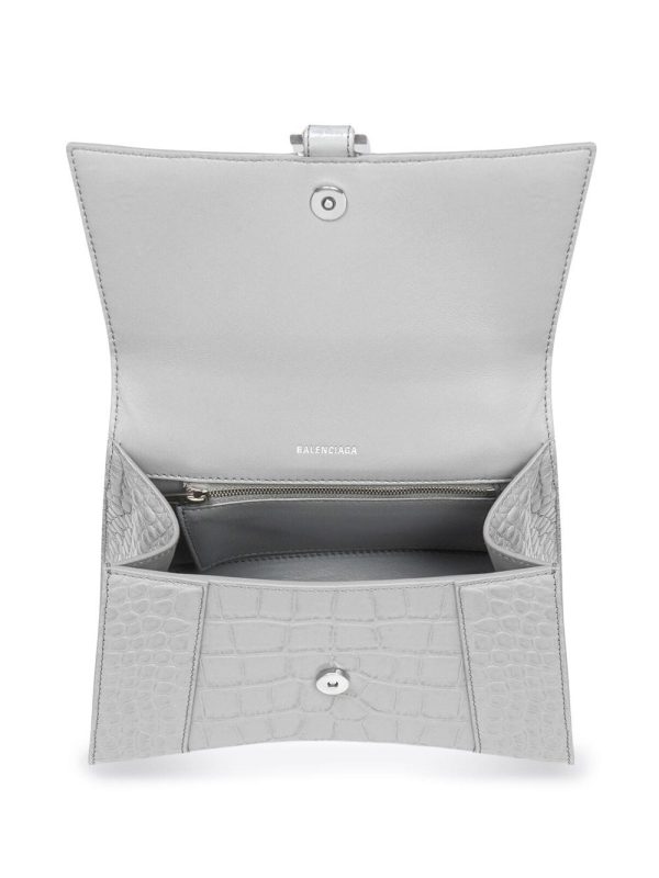 Balenciaga small Hourglass crocodile-effect tote bag - Image 5