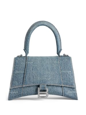 Balenciaga small Hourglass denim top-handle bag
