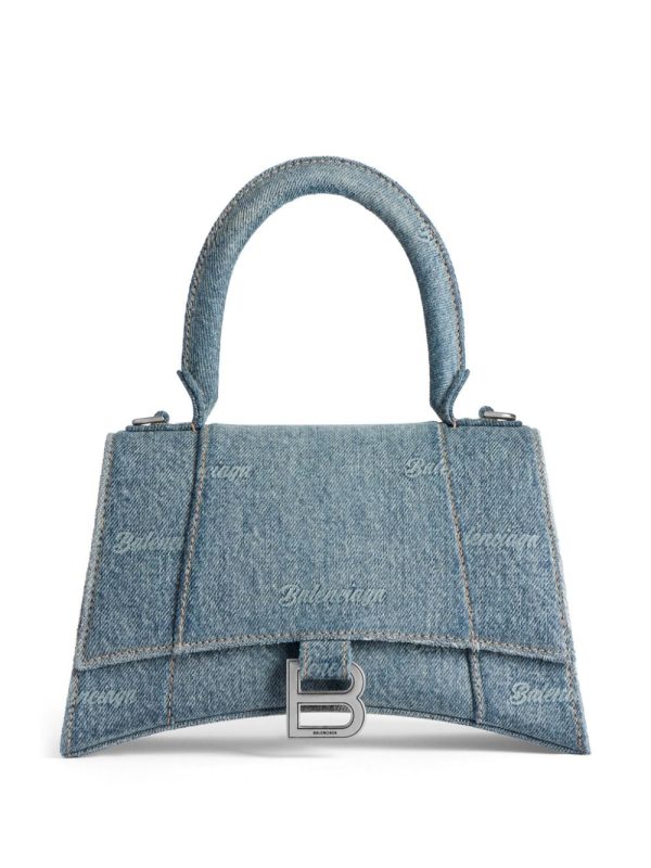 Balenciaga small Hourglass denim top-handle bag