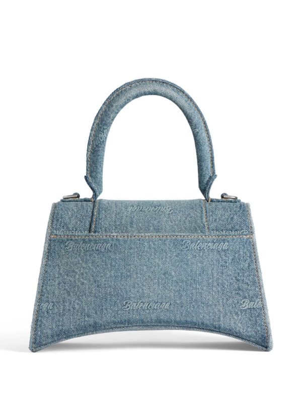 Balenciaga small Hourglass denim top-handle bag - Image 2