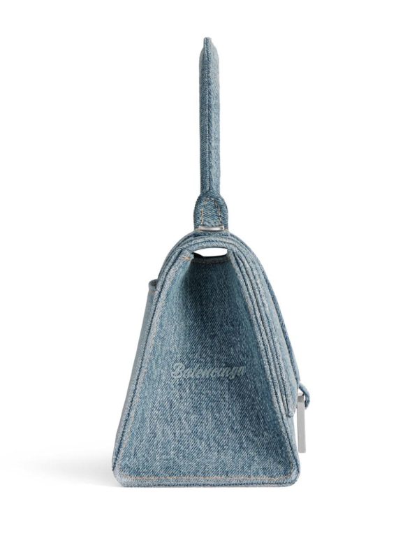 Balenciaga small Hourglass denim top-handle bag - Image 4