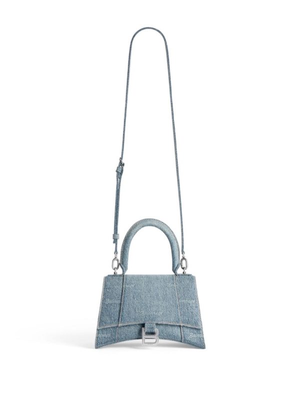 Balenciaga small Hourglass denim top-handle bag - Image 5