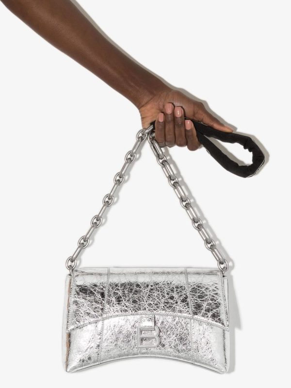 Balenciaga extra small Downtown metallic shoulder bag - Image 4