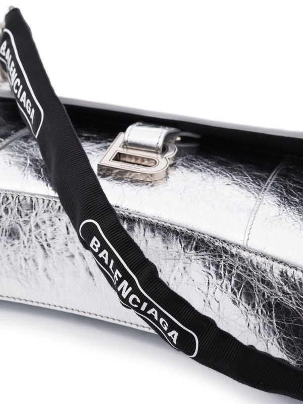 Balenciaga extra small Downtown metallic shoulder bag - Image 5